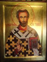 Nr.182.Święty Marcin z Tours-wym.40-32-2,5cm